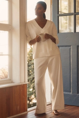 Eberjey Bouclé Straight-Leg Sweatpants | Anthropologie (US)