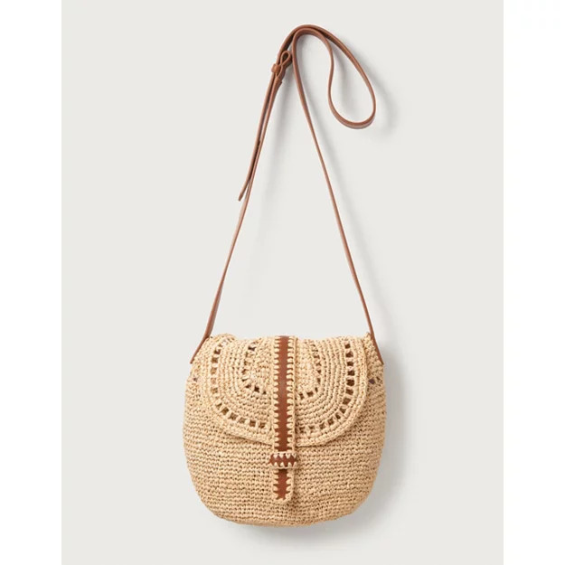 Straw And Leather Satchel Bag | Handbags & Wallets | The White Company | The White Company (UK)