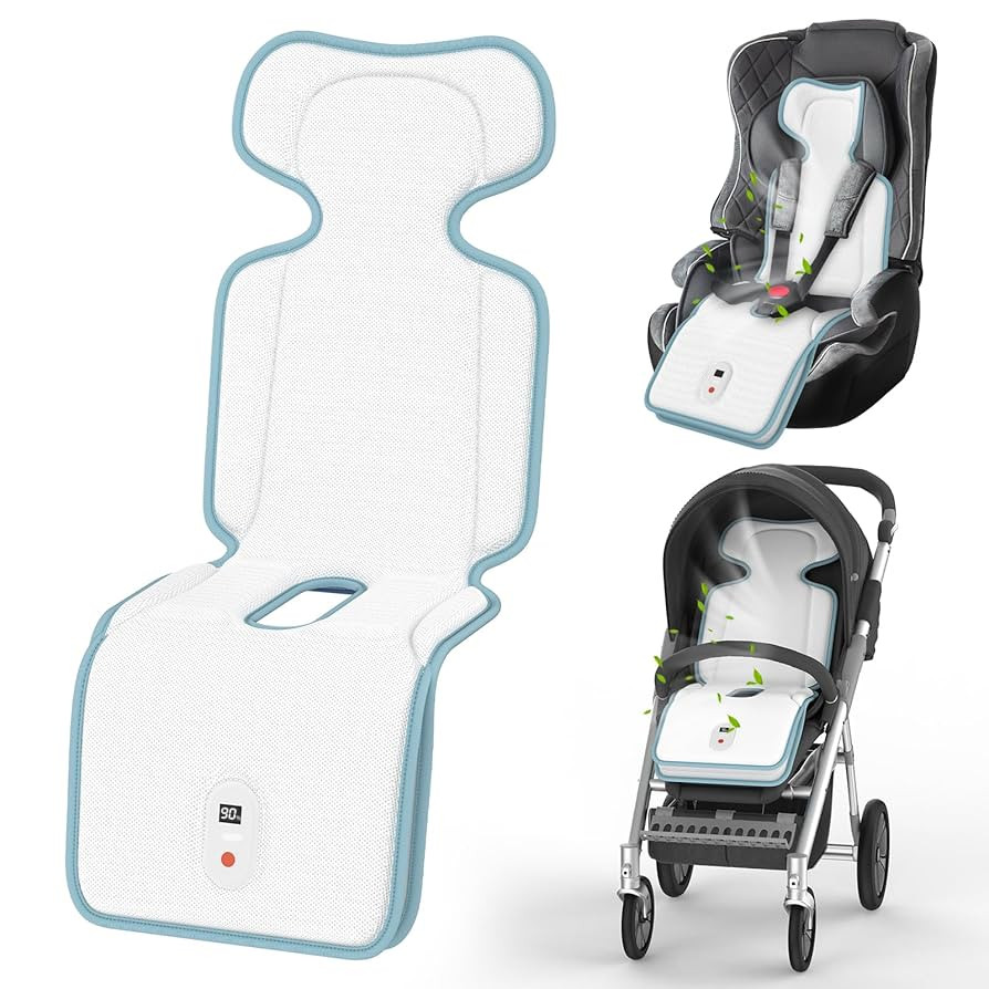 Baby Stroller Cooling Pad,Car Seat Cooler with 2 Built-in Blowers | Up to 10h Runtime & 10000mAh ... | Amazon (US)
