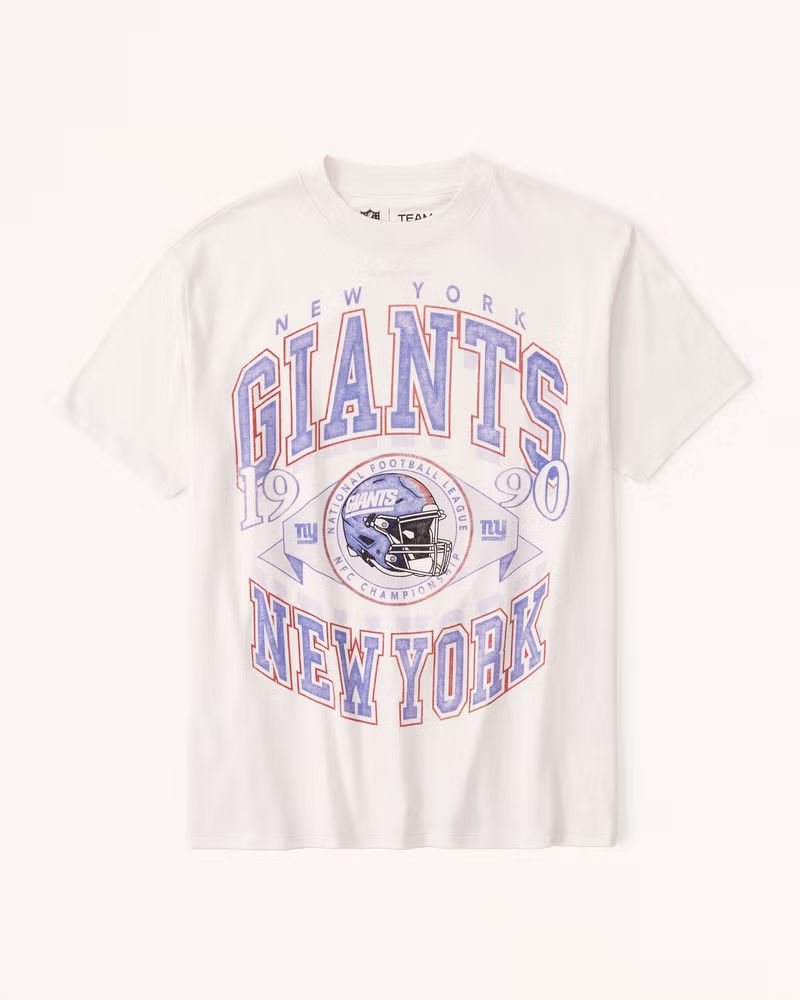 Oversized Boyfriend New York Giants Graphic Tee | Abercrombie & Fitch (US)