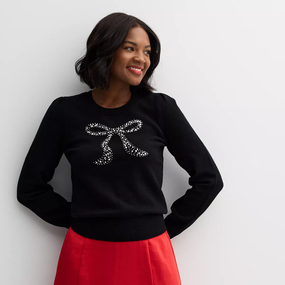 Women's Draper James Pearl Ivory Bow Sweater | Kohl's