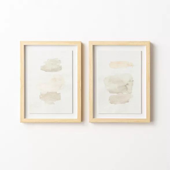 (Set of 2) 12" x 16" Watercolor Abstract Framed Wall Arts - Threshold™ designed with Studio McG... | Target