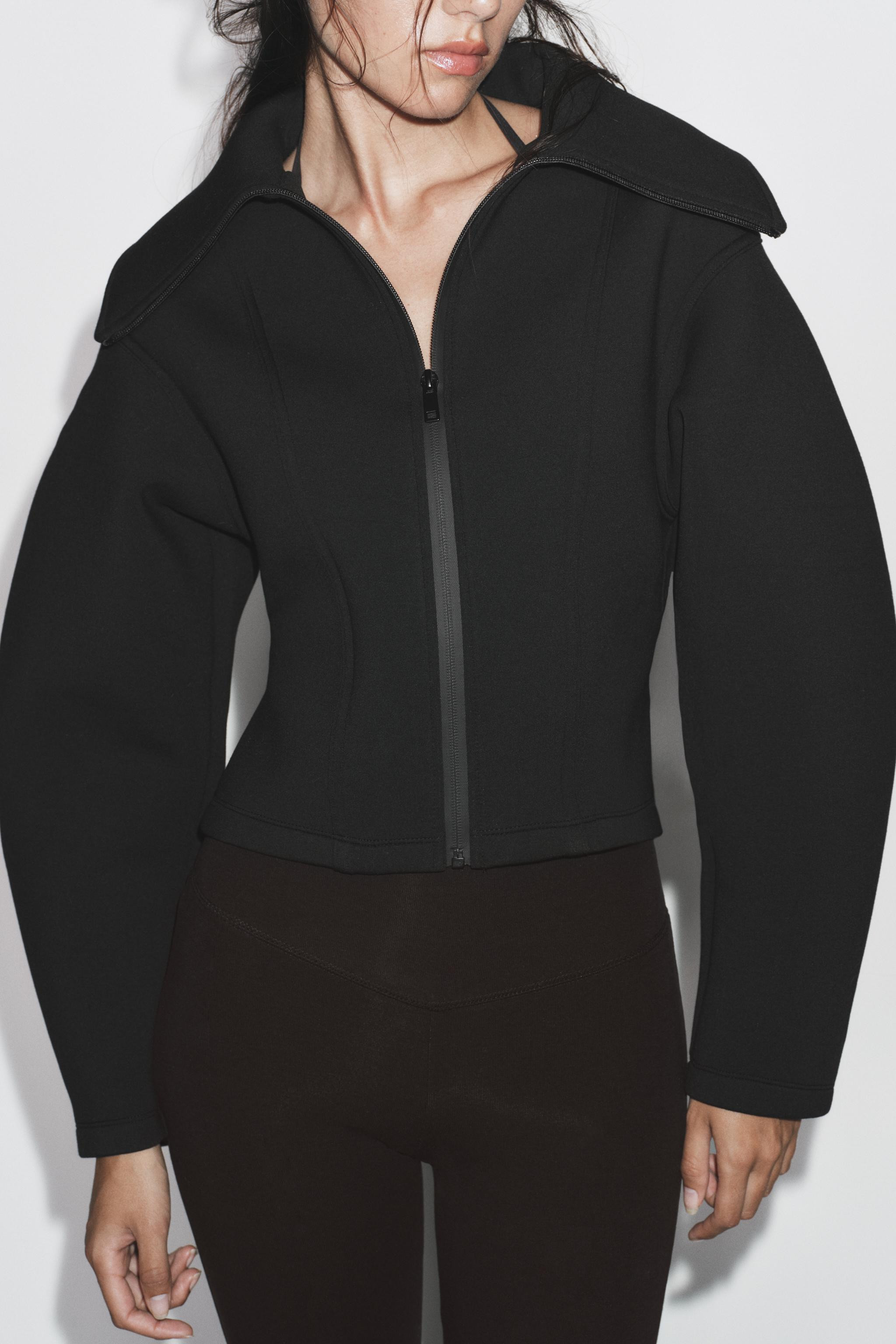 FITTED NEOPRENE-EFFECT JACKET | Zara UK