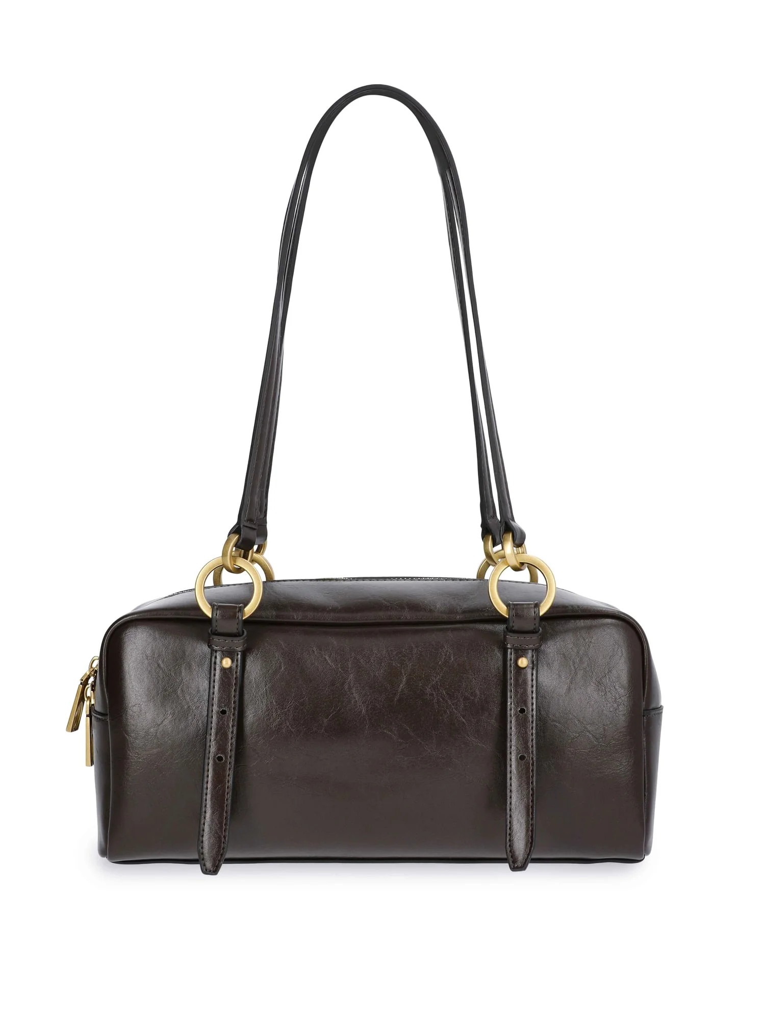 Scoop Women's Faux Suede Top Handle Shoulder Bag, Brown | Walmart (US)