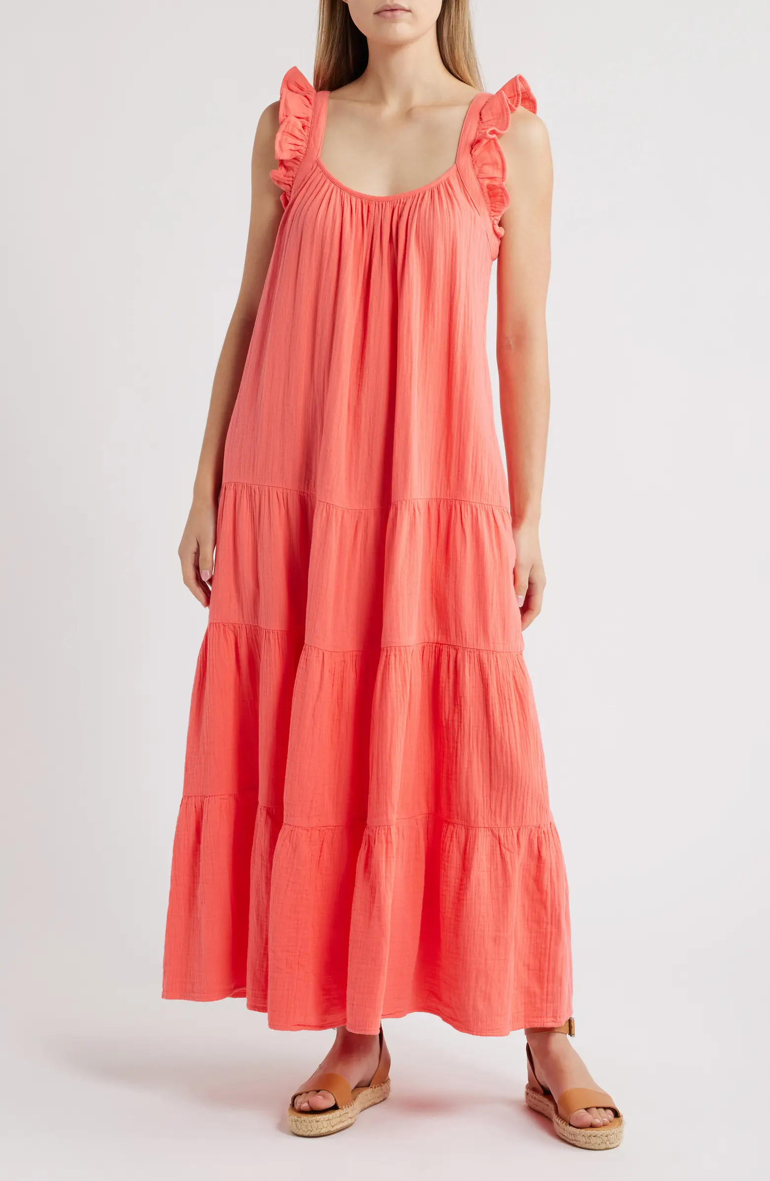 Ruffle Tiered Cotton Maxi Sundress | Nordstrom