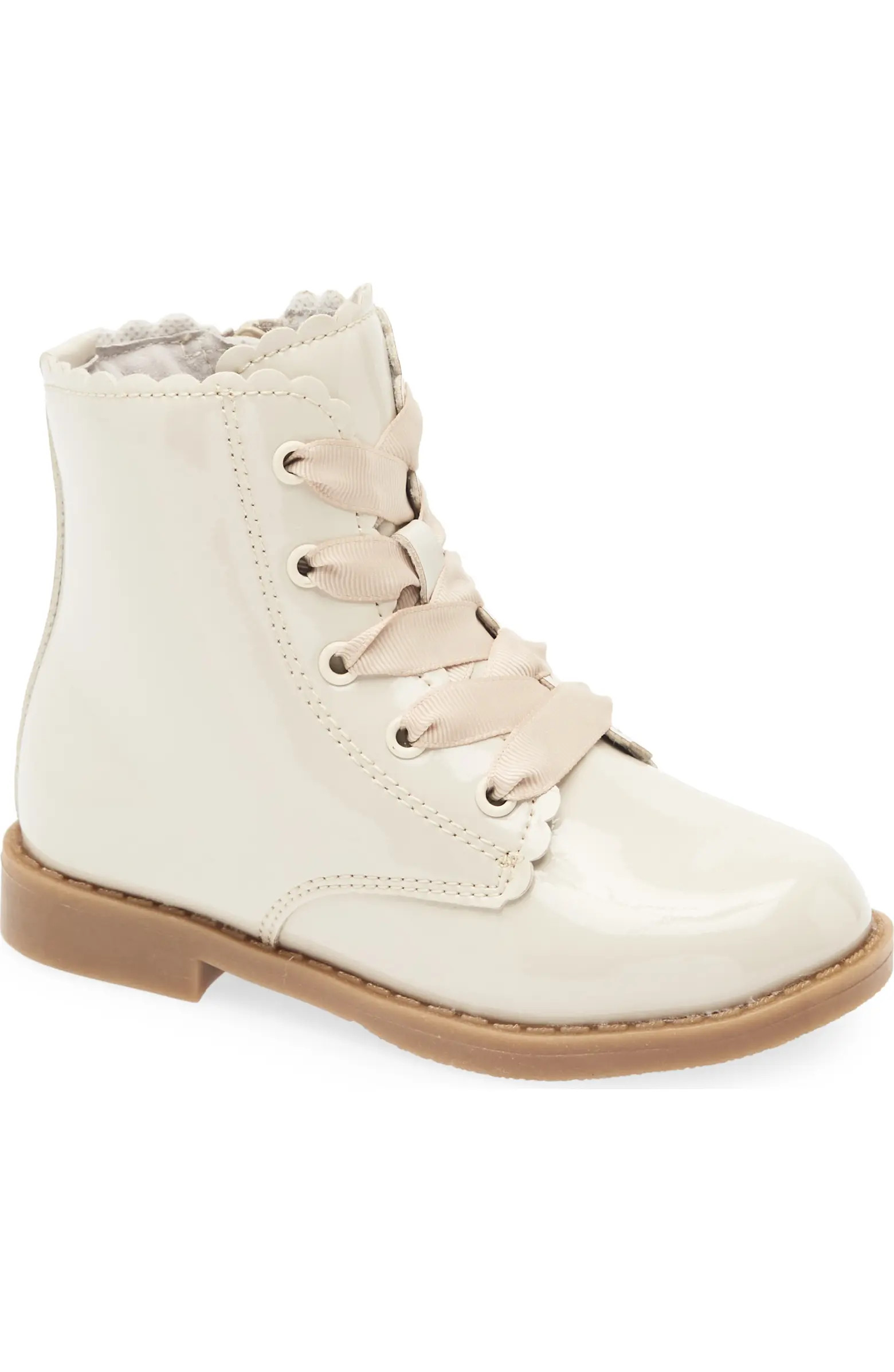 Kids' Josephine Scallop Lace-Up Bootie | Nordstrom