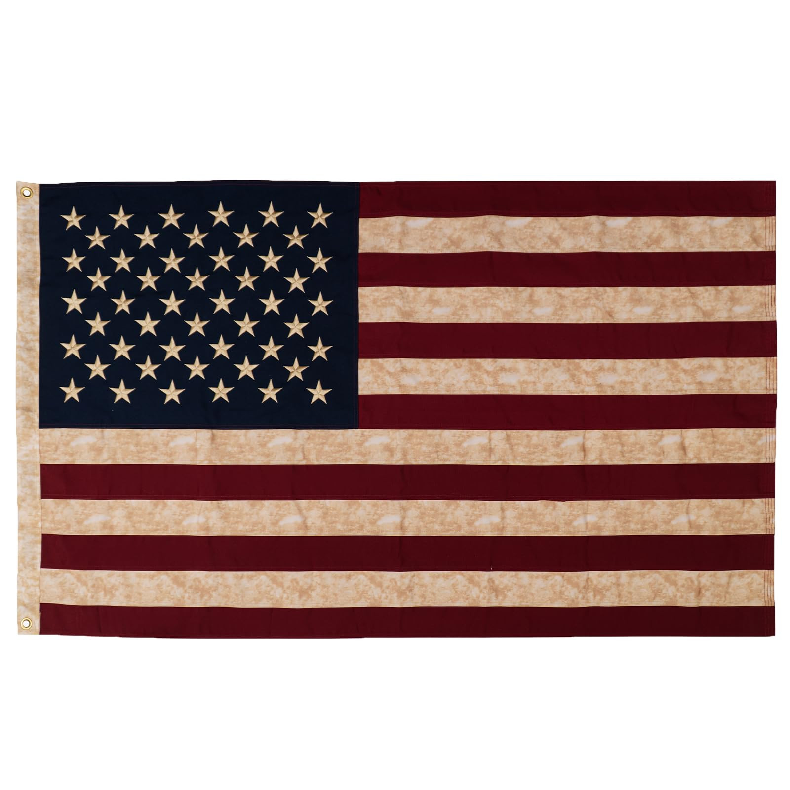 SYII Vintage American Cotton Flag 3x5 Ft, Luxury Embroidered Stars and Double Stitched Sewn Strip... | Amazon (US)