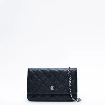 Caviar Quilted Wallet on a Chain | Vivrelle