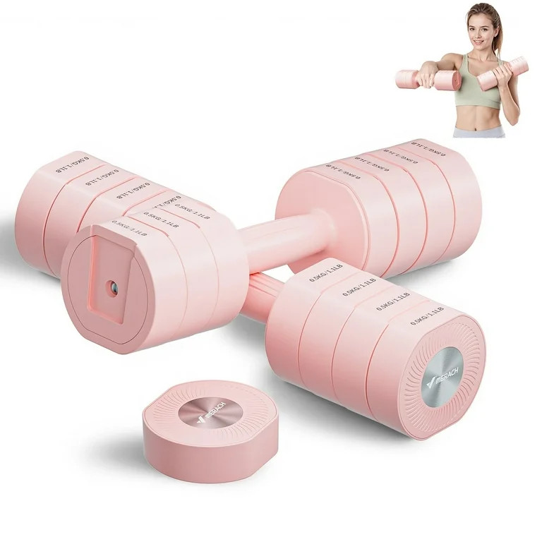 MERACH Adjustable Dumbbell Set, 4 in 1 Free Hand Weights for Women, Home Gym, 8.8 lbs, Set of 2 | Walmart (US)