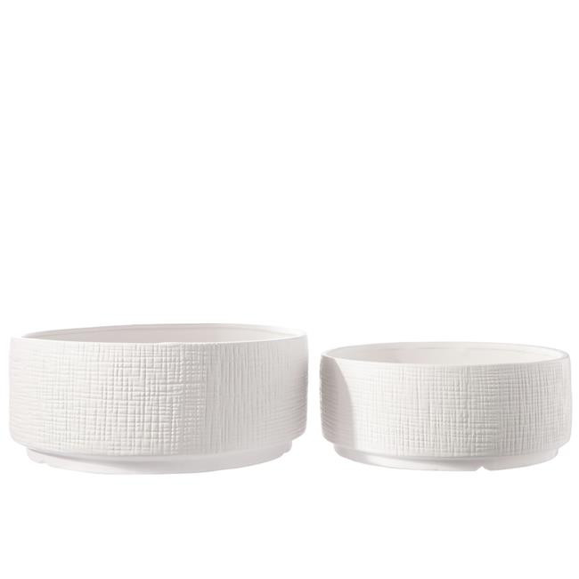 Urban Trends Collection 43179 Ceramic Round Bowl with Line Abstract Pattern Body on Base, Mat... | Walmart (US)