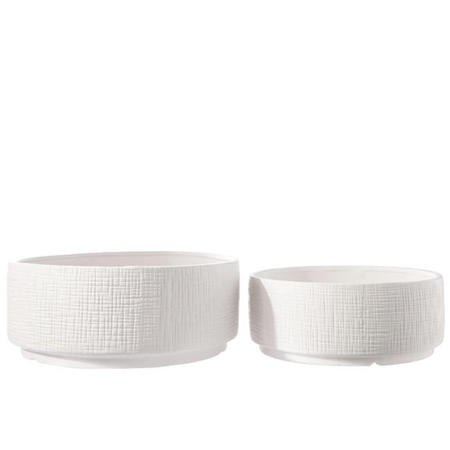 Urban Trends Collection 43179 Ceramic Round Bowl with Line Abstract Pattern Body on Base&#44; Mat... | Walmart (US)