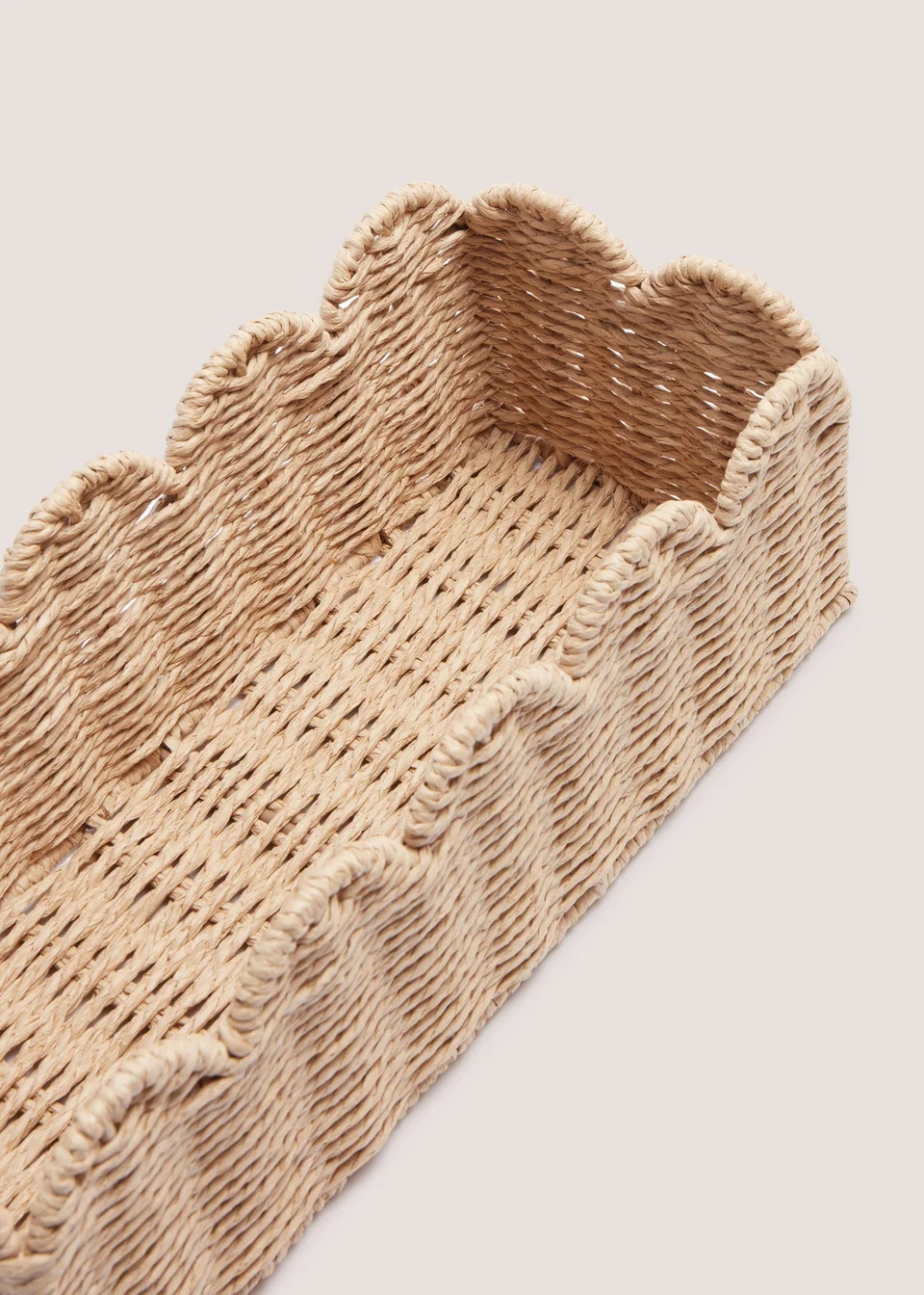 Woven Scallop Edge Woven Window Tray | Matalan (UK)