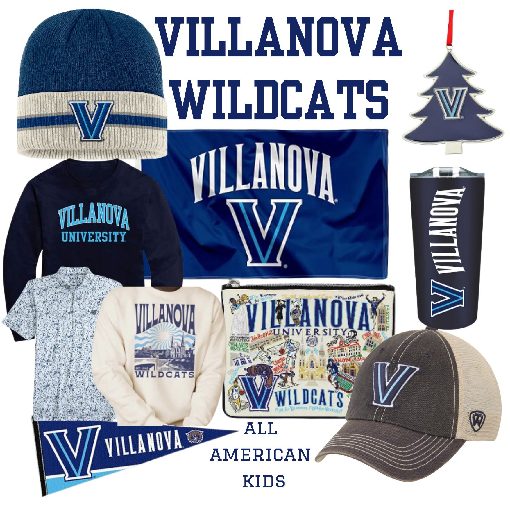 🐾 Calling all Villanova Wildcats fans! 💙🤍 Whether you're celebrating college decision season or gearing up for game day, these Villanova must-haves are perfect for showing school spirit. From apparel to accessories, plus fun goods for bed parties and dorm vibes, find the best gifts for future Wildcats and alumni! 🐾 #VillanovaWildcats #CollegeDecisionSeason #LTKGiftGuide #VillanovaMerch #FutureWildcat #DormDecor 

 #LTKGiftGuide #LTKU #LTKFamily