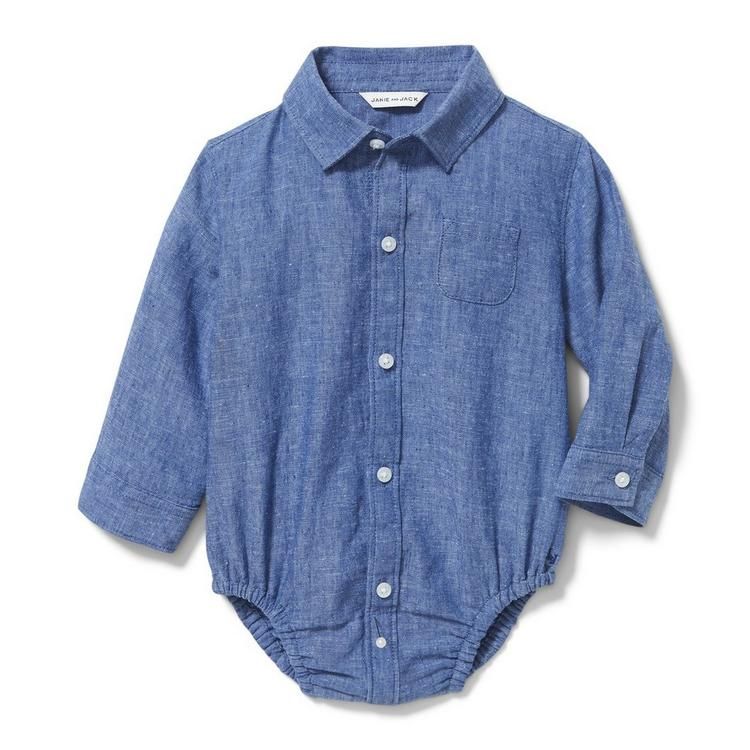 Linen Chambray Bodysuit | Janie and Jack