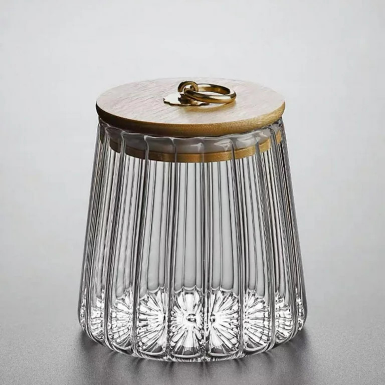 Airtight Glass Storage Jar, for Coffee Tea Nuts Canister Petal, Decorative Container with Bamboo ... | Walmart (US)