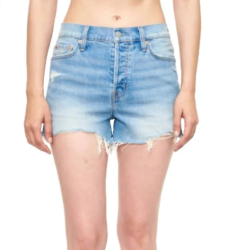 Pistola Nova High Rise Jean Shorts In Wave Vintage - Blue | Verishop