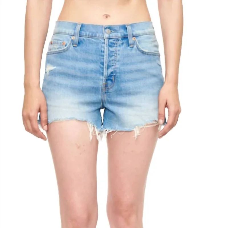 Pistola Nova High Rise Jean Shorts In Wave Vintage - Blue | Verishop