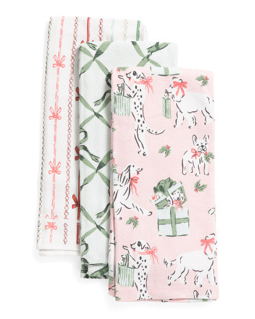 3pc Christmas Present Kitchen Towels | TJ Maxx