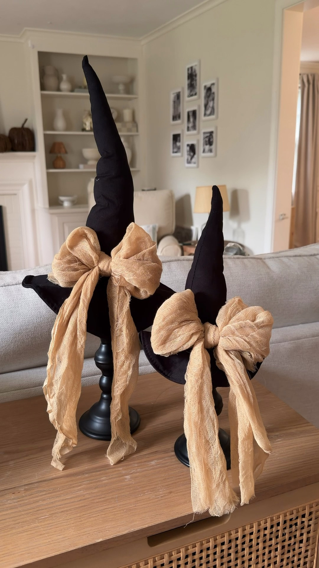 Cute witch hat kit from Amazon! 🧙‍♀️I love these witch hats, they come with this pretty gauze to decorate them and I chose this pillar candle holders to display them! They’re aesthetic and so fun!

#LTKSeasonal #LTKHome