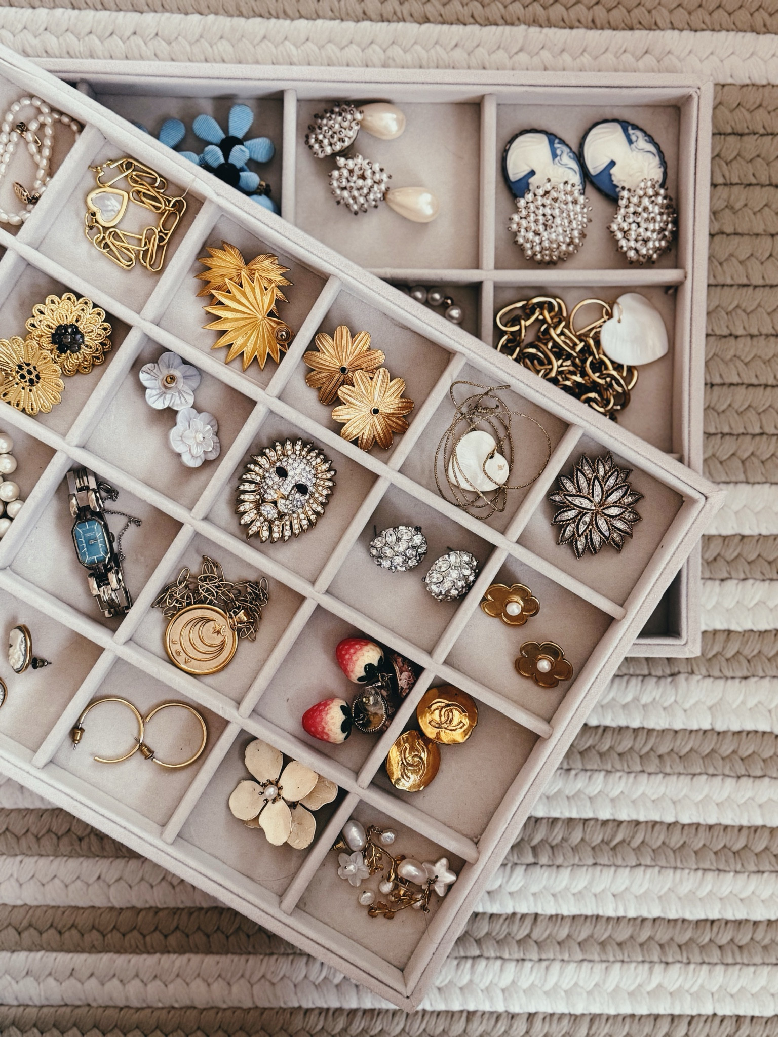 Best way to stow and organize jewelry - these trays stack! 

#LTKhome #LTKfindsunder50