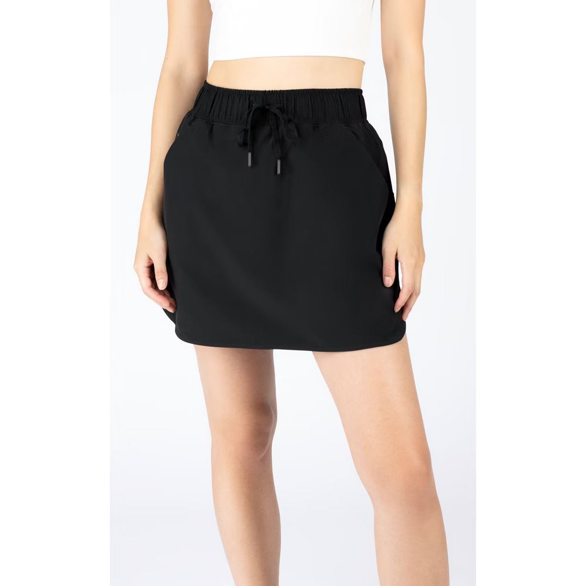 90 Degree by Reflex Womens Woven Skorts with Side Zipper Pocket and Inner Shorts | Target