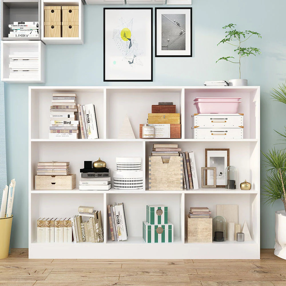 Lowe's Cube Storage Shelf Bookcase with 3 Tier Book Shelves Storage Shelf Cube Storage Organizer for Living Room Bedroom 39.4''L x 9.4''W x 40.9''H | Lowe's