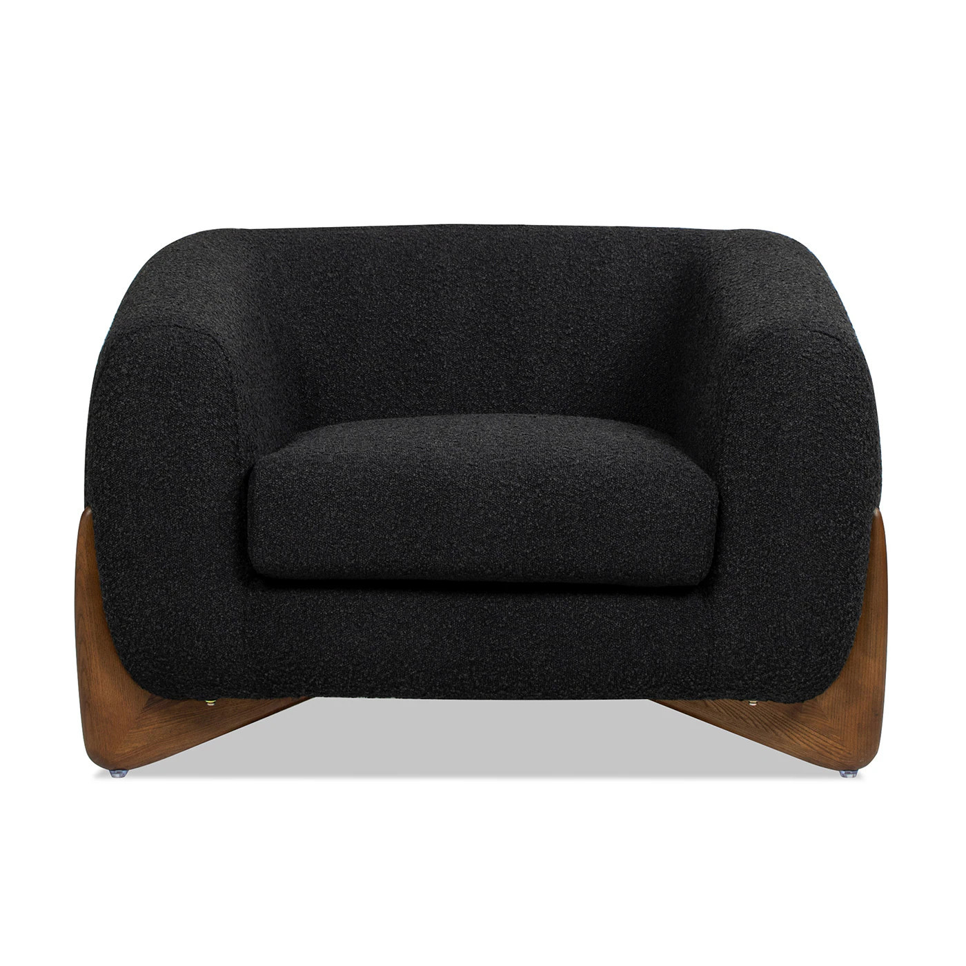 Jennifer Taylor Home 44 W Modern Ebony Black Boucle Accent Armchair | LMBB-1-64190 | Lowe's