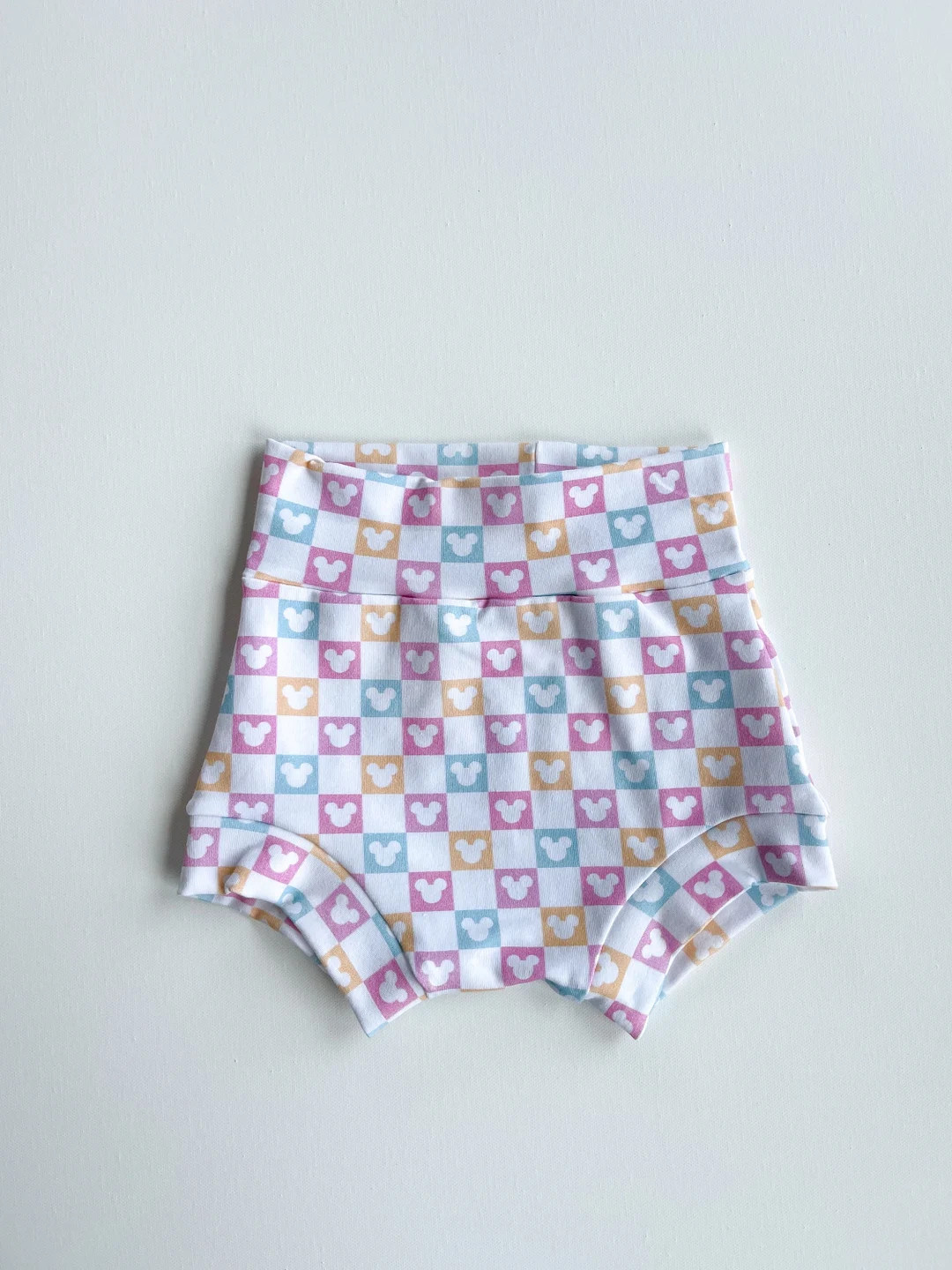 Checkered Mouse Ears Bummies - magic kingdom inspired - baby bummies - spring baby bummies - summ... | Etsy (US)