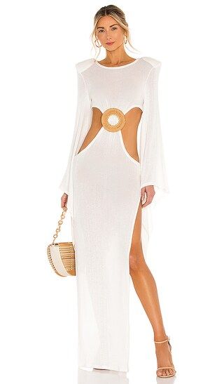 Dalia Kimono Knit Dress in White | Revolve Clothing (Global)