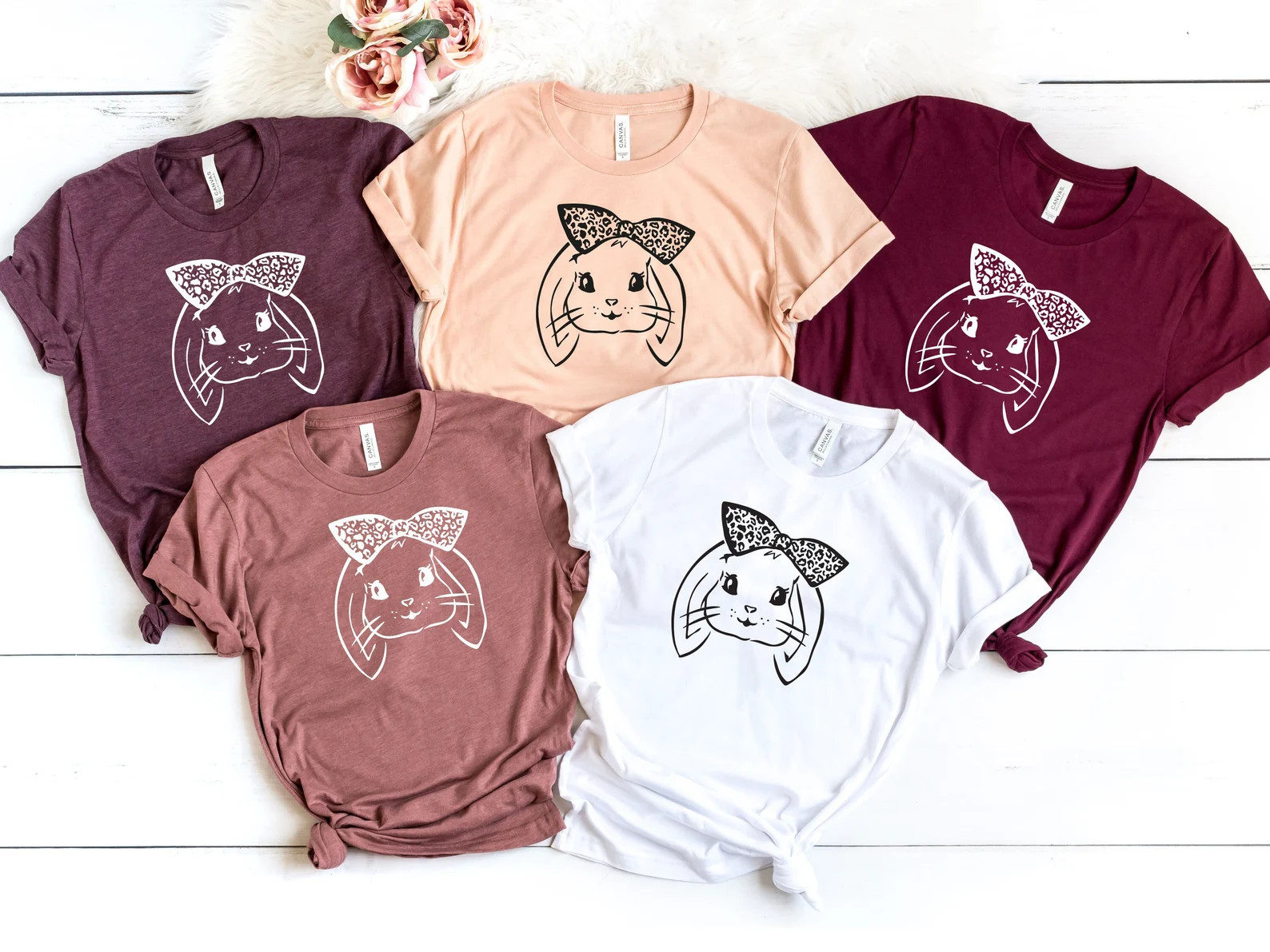 Bunny Face Shirt Easter Bunny Shirt Girls Bunny Shirt - Etsy | Etsy (US)