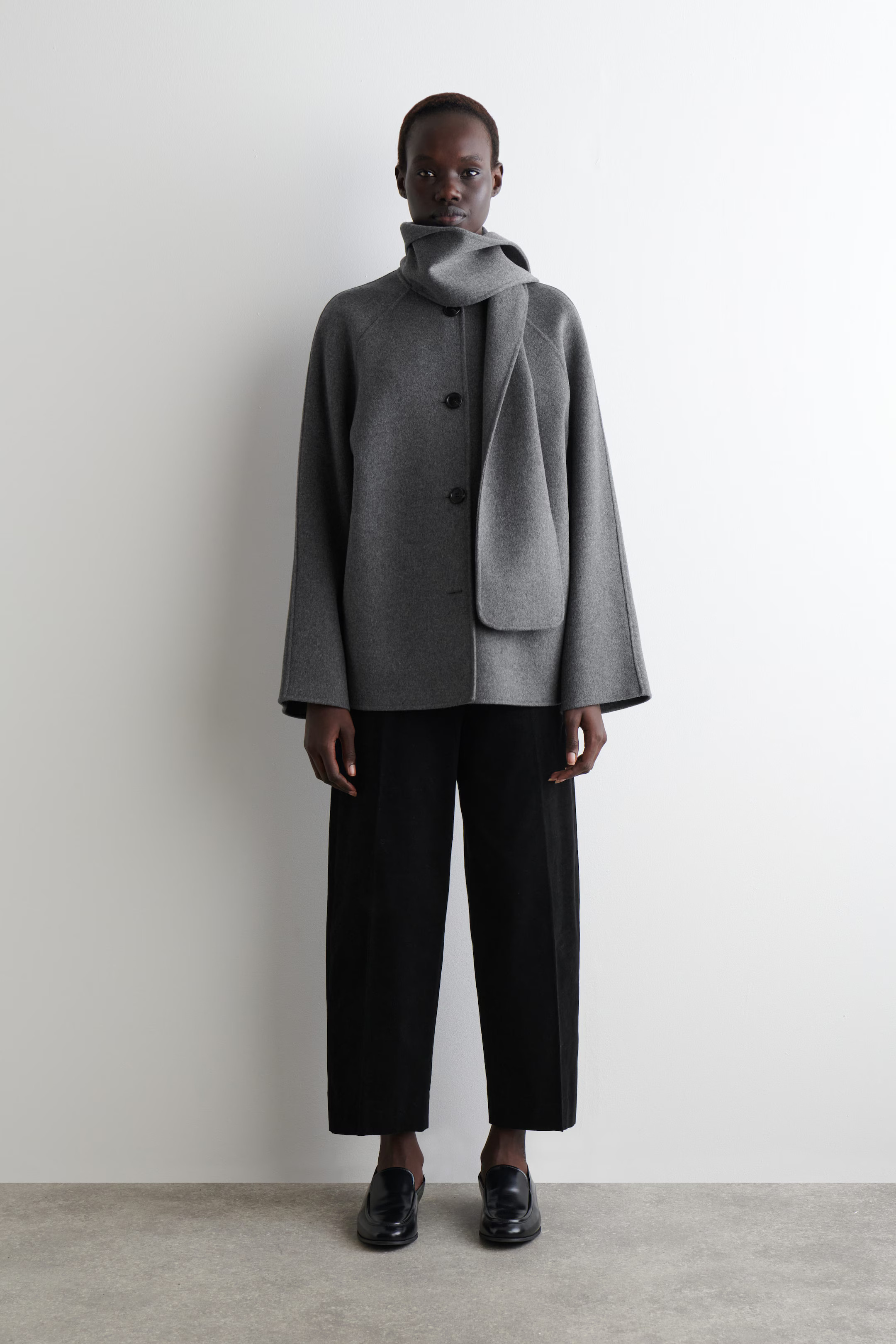 CROPPED CORDUROY PANTS - BLACK | COS US | COS (US)