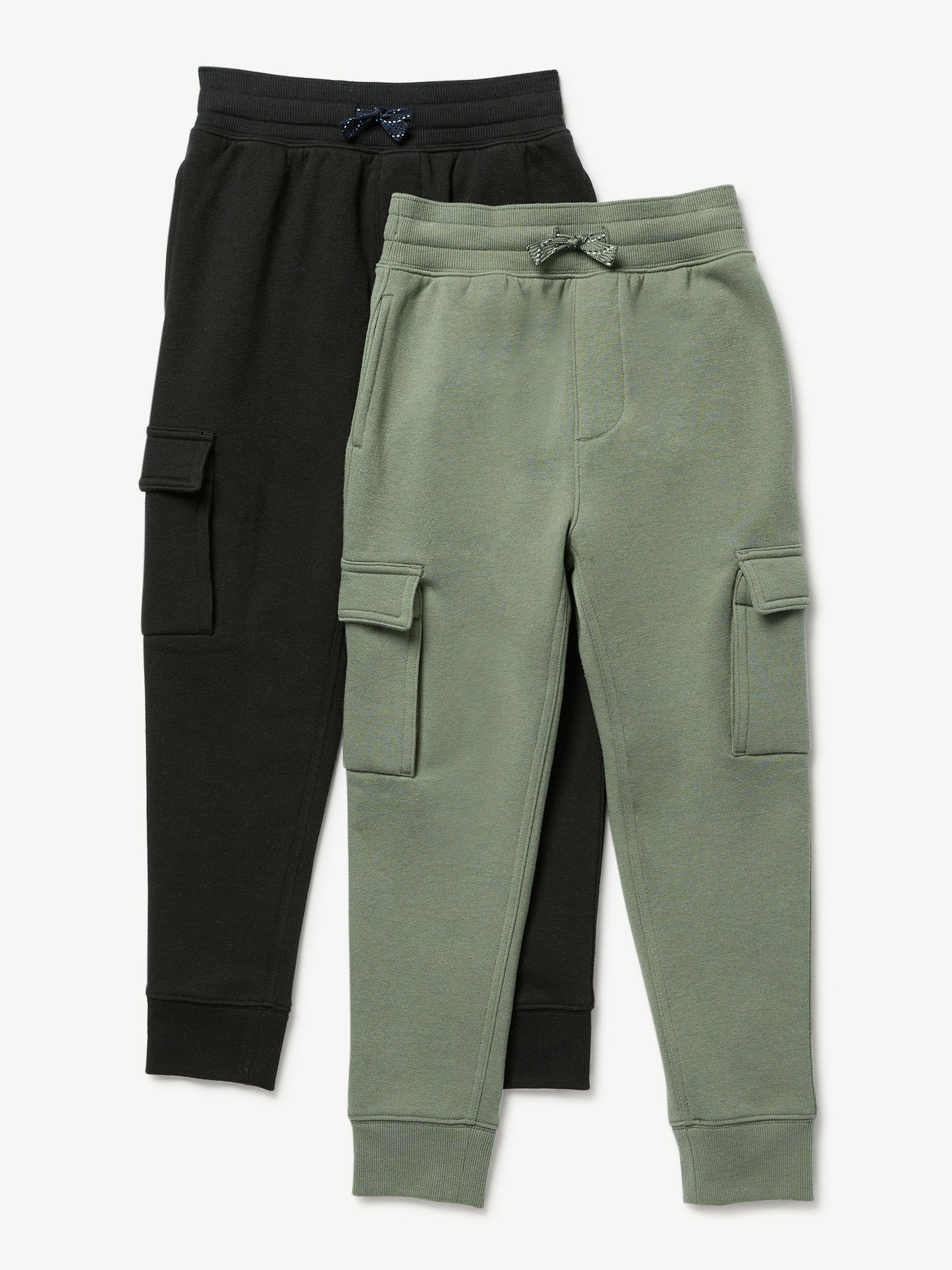 Free Assembly Boys Joggers with Cargo Pockets, 2-Pack, Sizes 4-18 - Walmart.com | Walmart (US)