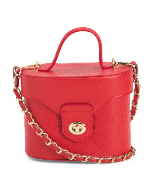 Made In Italy Leather Round Vanity Case Bag | Valentine's Day Gifts | Marshalls | Marshalls