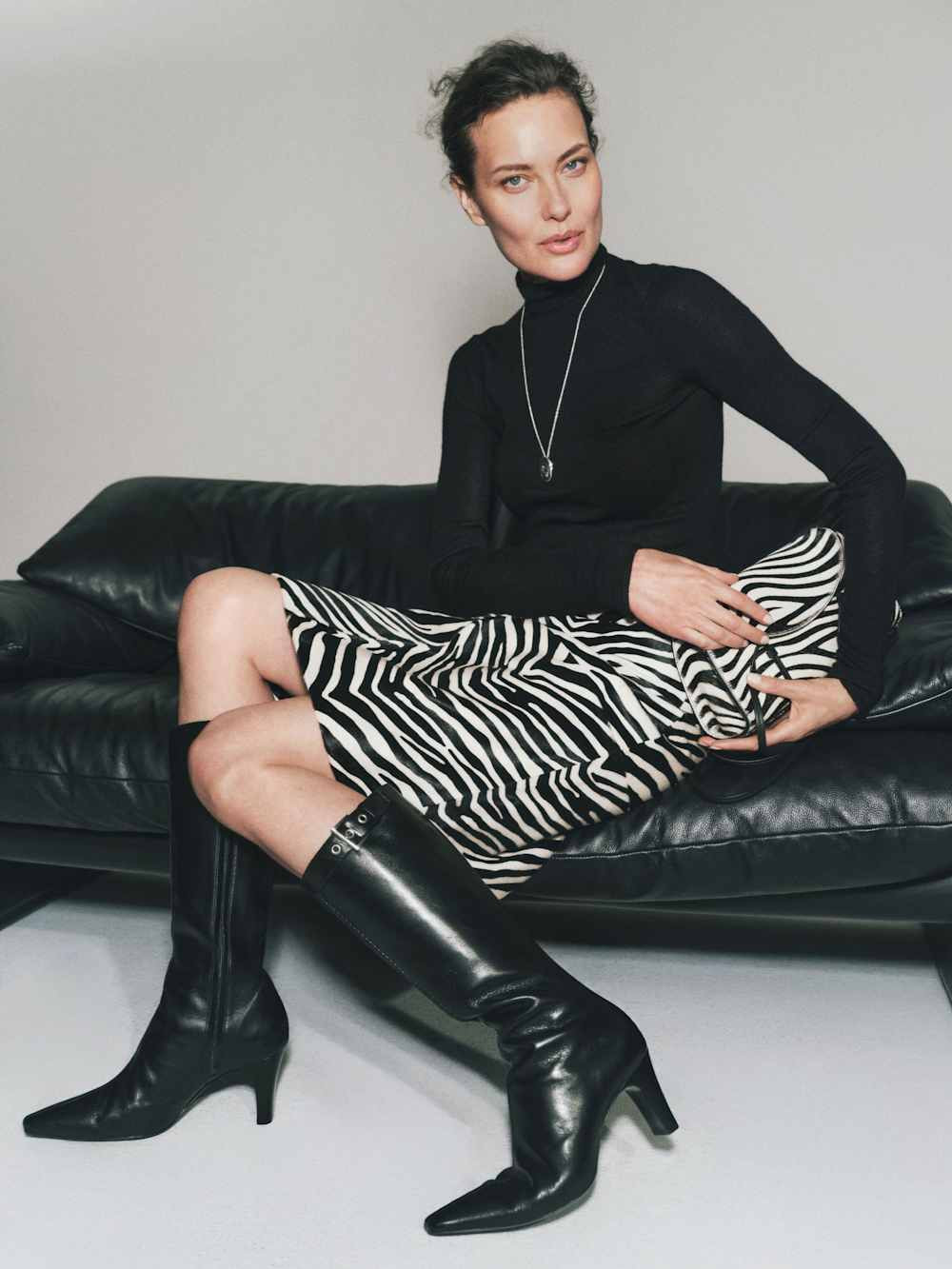 Veda Barrow Leather Low Waist Skirt | Reformation (Global)