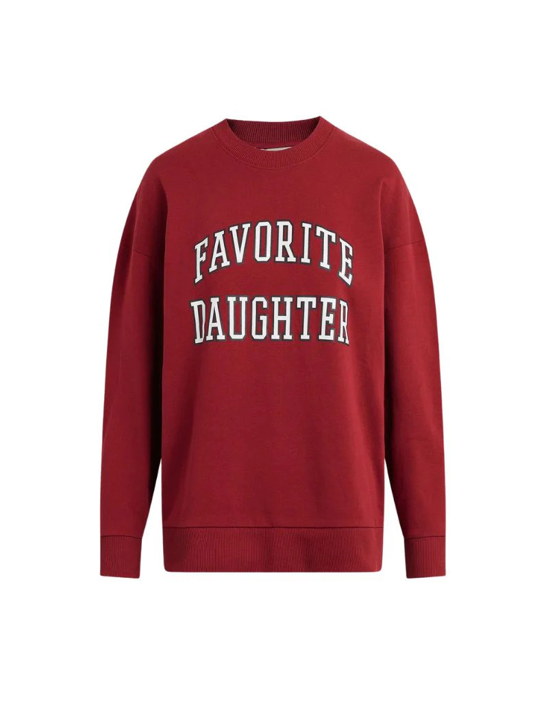 Favorite Daughter Collegiate Sweatshirt in Collegiate Red | Ambiance