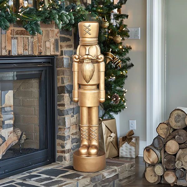 30 Inch Gilded Nutcracker Statue - Decor Steals | Decor Steals