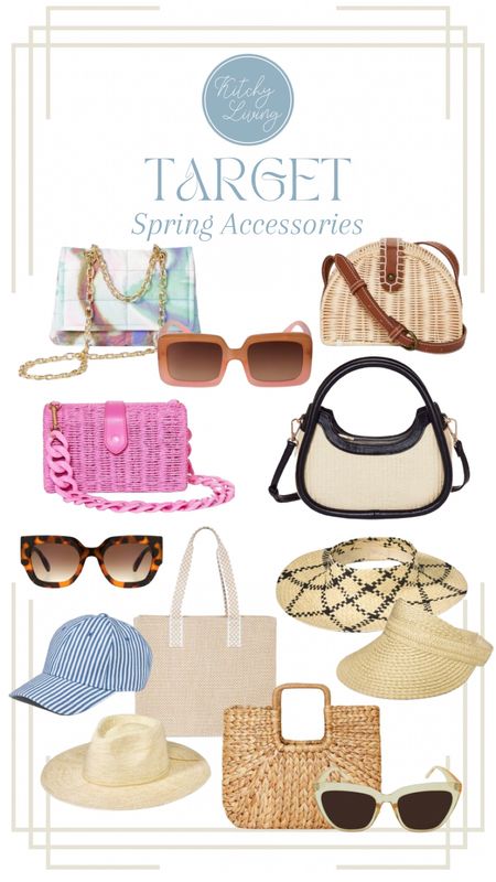 Spring Accessories have arrived at Target! Such a fun roundup of color and flair perfect for date night, everyday, or that long anticipated beach getaway! #targetstyle #targetfinds 

#LTKunder50 #LTKfit #LTKSeasonal