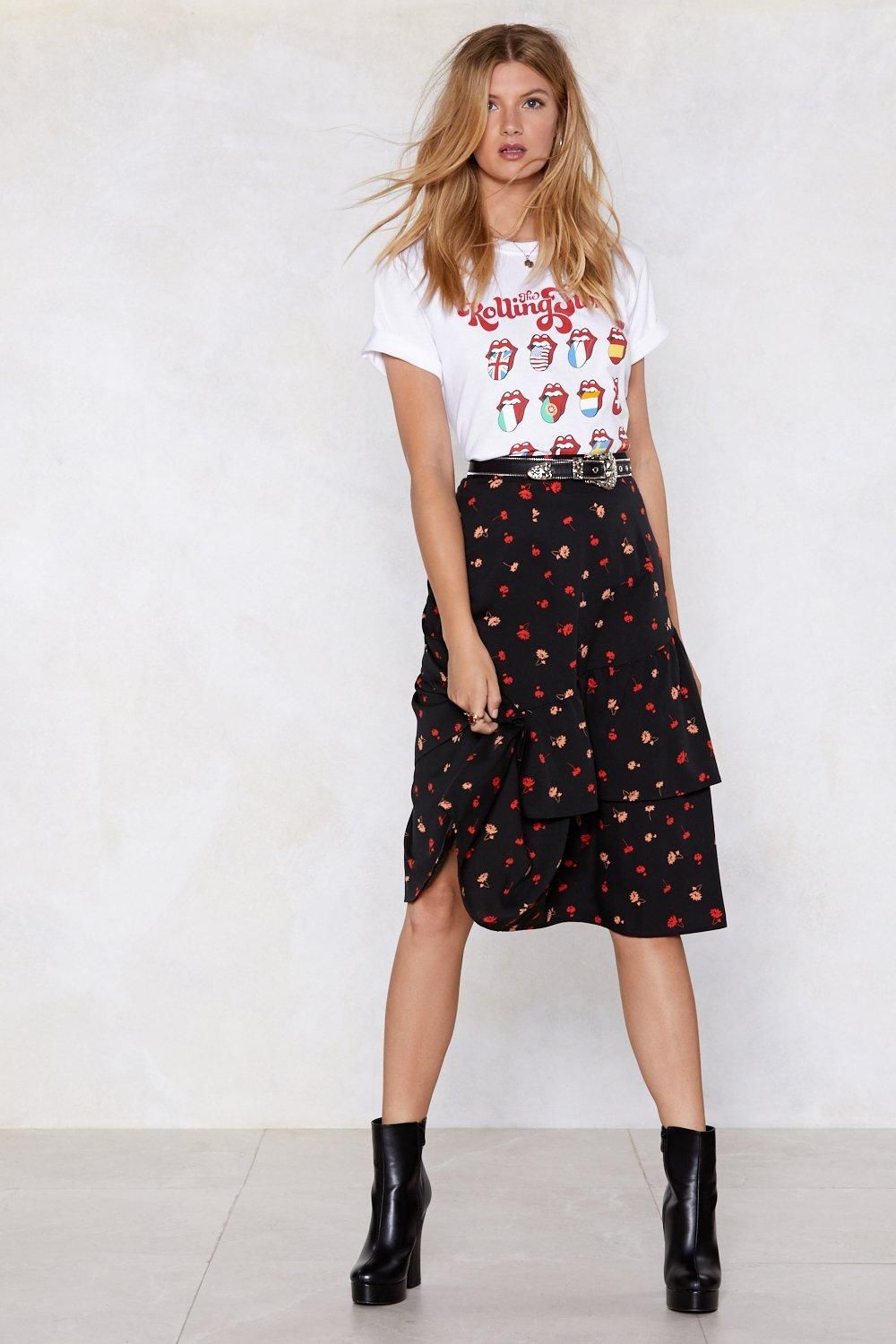 Shed Those Tiers Floral Skirt | NastyGal (US & CA)