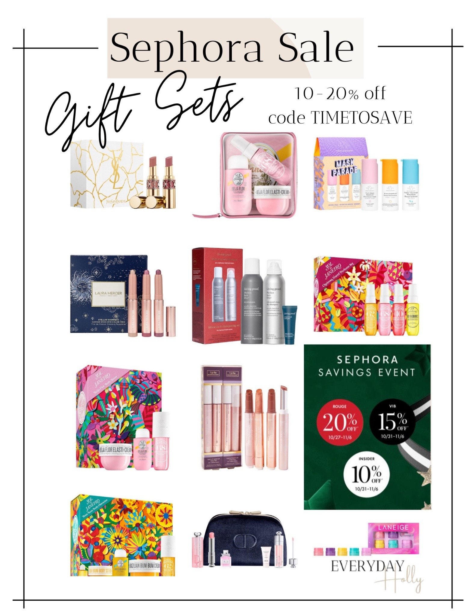 ‼️LAST DAY‼️ Big Sephora sale! Save 10 to 20%off everything at Sephora code TIMETOSAVE! I’ve gathered up some of my favorite gift sets that are perfect for teen girl gifts, holiday gifts for coworkers Christmas gifts for teachers, favorite things, party gifts, these Beauty gifts will put a smile on anyone’s face! Tarte, Laneige lip mask, Gucci, YSL, sol de Janeiros, Dior, drunk elephant 
Sale

#LTKHolidaySale #LTKGiftGuide #LTKHoliday