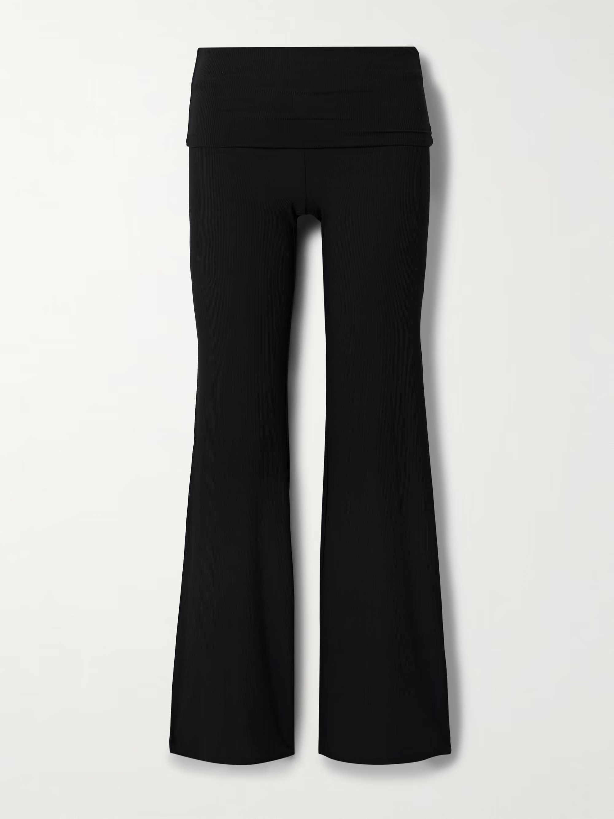 Soft Lounge Ribbed Foldover pants - Onyx | NET-A-PORTER (UK & EU)