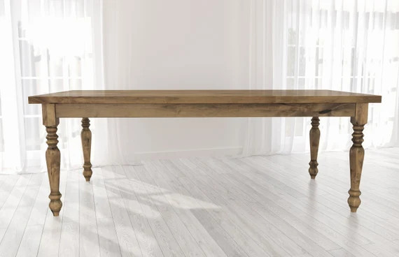 Country French Turned Leg Table Jointed Top | Etsy (US)