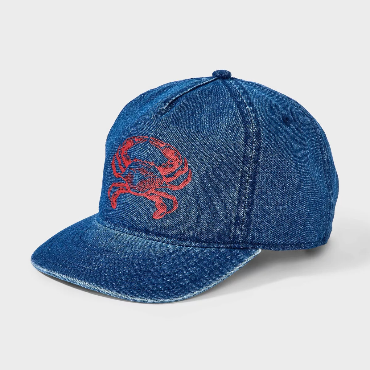 Girls' Denim Lobster Baseball Hat - Blue | Target