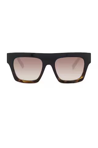 Le Specs Subdimension in Black Tort & Khaki Gradient from Revolve.com | Revolve Clothing (Global)