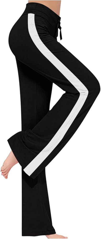 Women's Modal Sweatpant Yoga Leggings Side Striped High Waist Stretch Slim Comfy Jogger Sport Wor... | Amazon (US)