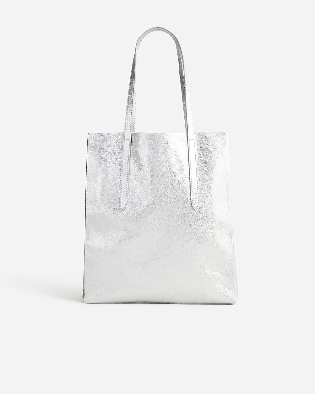 Metallic leather tote | J. Crew US