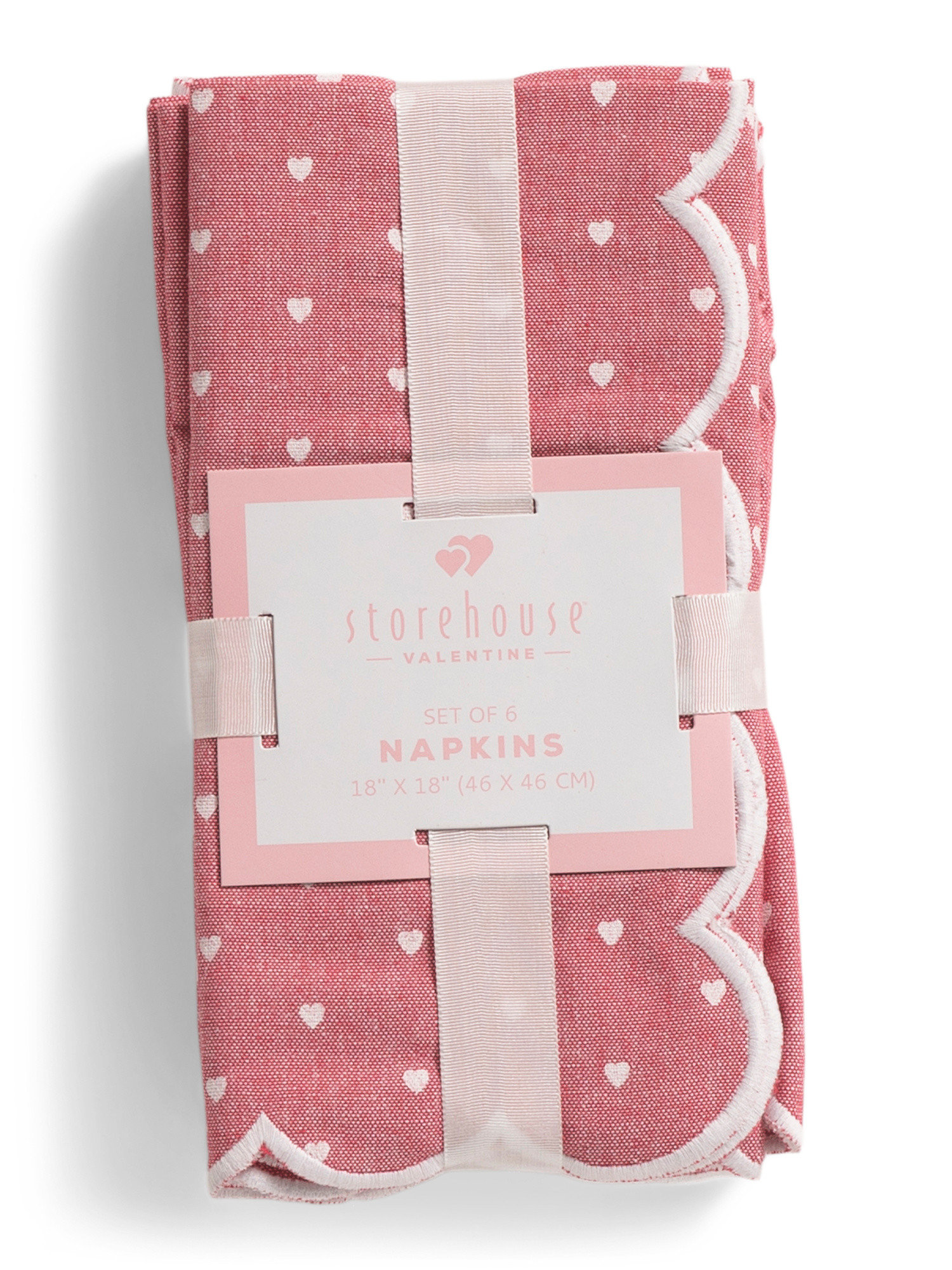 Set Of 6 Heart Crochet Napkins | TJ Maxx