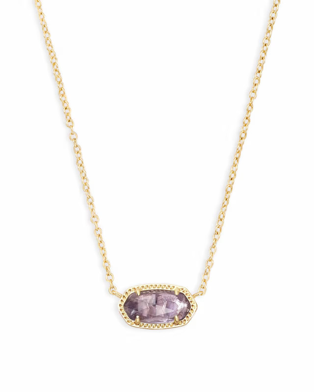 Elisa Gold Pendant Necklace in Amethyst | Kendra Scott