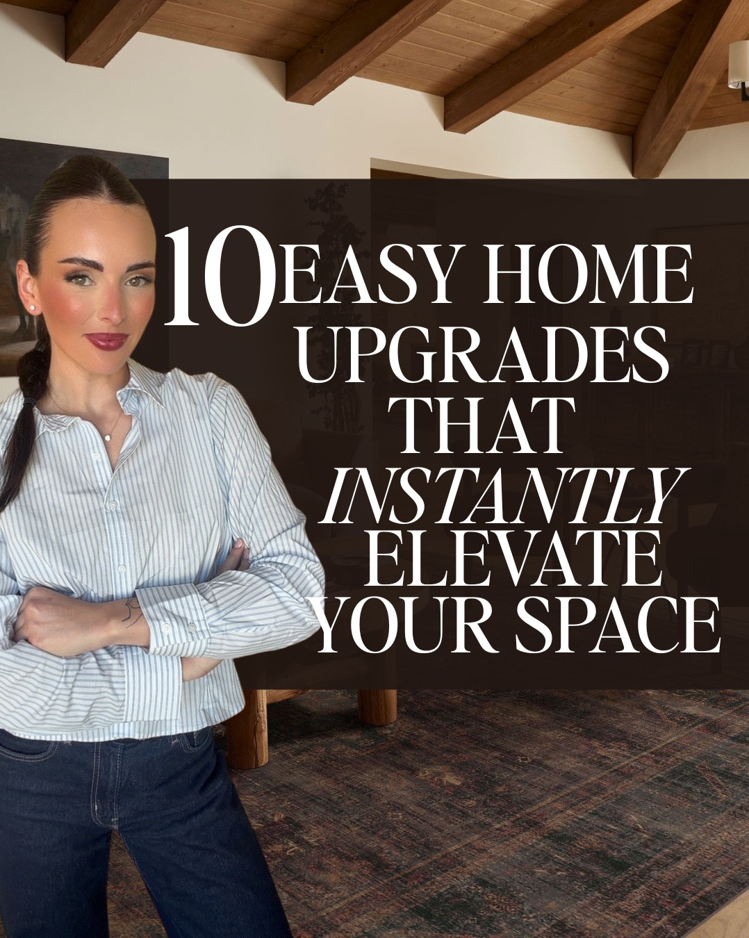 If your home still feels off in 2026, it’s probably not because you need more stuff—it’s because you need better upgrades.
These are the 10 easy, designer-approved changes I swear by to instantly elevate a space without renovating:
• scale your rugs (or layer smart)
• hang curtains higher + wider
• unify your lighting
• upgrade your walls
• invest in quality bedding
• go bigger with decor
• swap builder-grade hardware
• create a signature home scent
• layer textures intentionally
• and edit before you add
Small, intentional changes make a home feel custom, elevated, and lived-in—in the best way.
