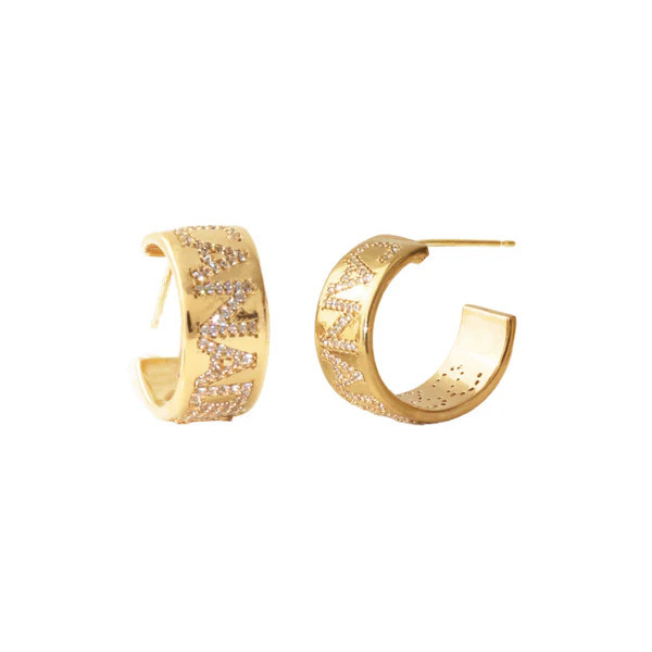 Montréal Canadiens Pavé Cigar Band Hoop Earrings | So Pretty Cara Cotter
