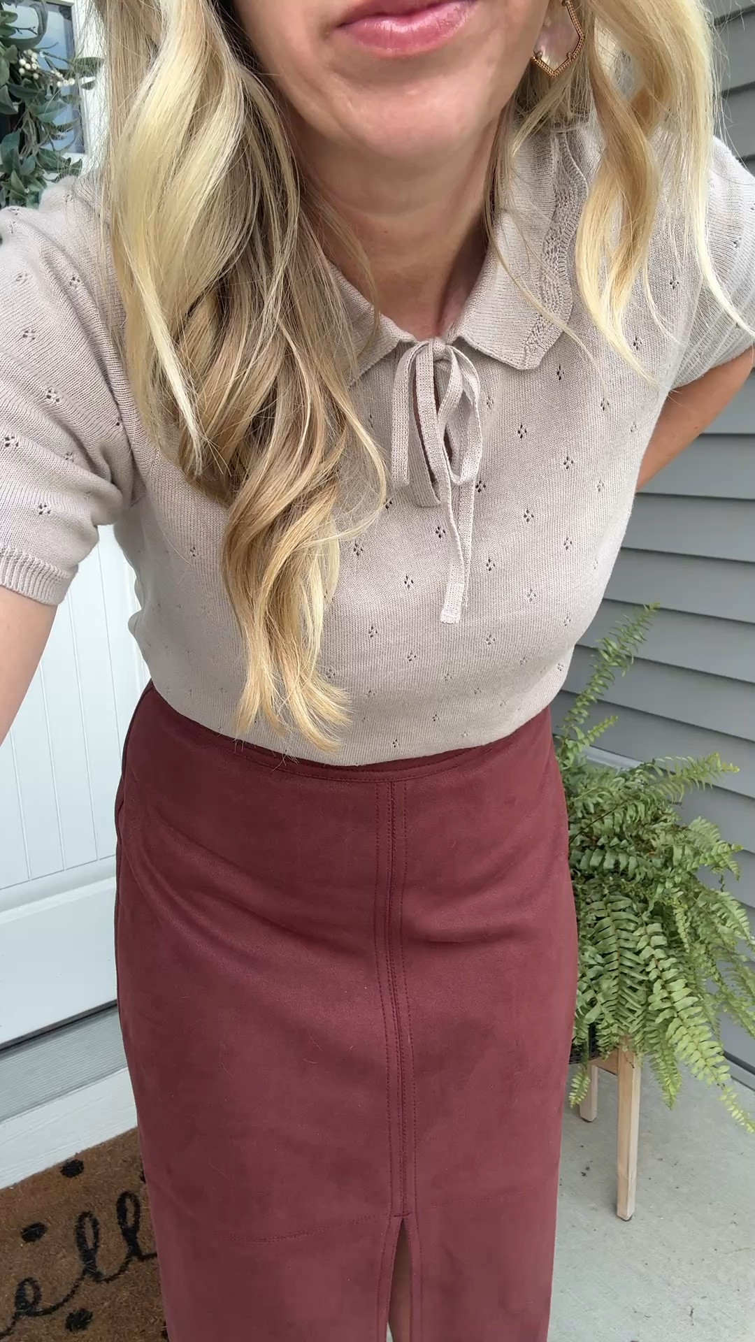 Fall fashion work wear option for Corporate Girlies.. Suede, burgundy, and feminine details.

#LTKootd #LTKSaleAlert #LTKWorkwear